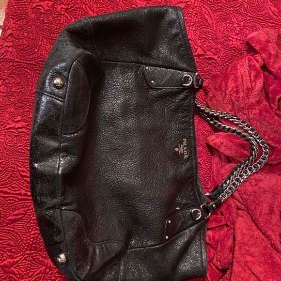 Large Prada sparkly leather shoulder hobo bag - Picture 13 of 16